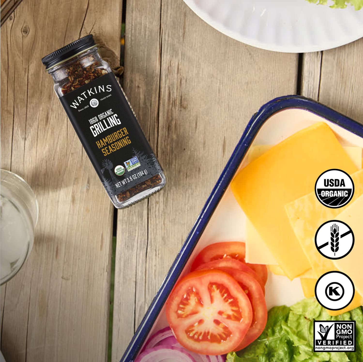 Watkins 1868 Organic Grilling Hamburger Seasoning, 3.6 oz (Pack of 3) - Image 5