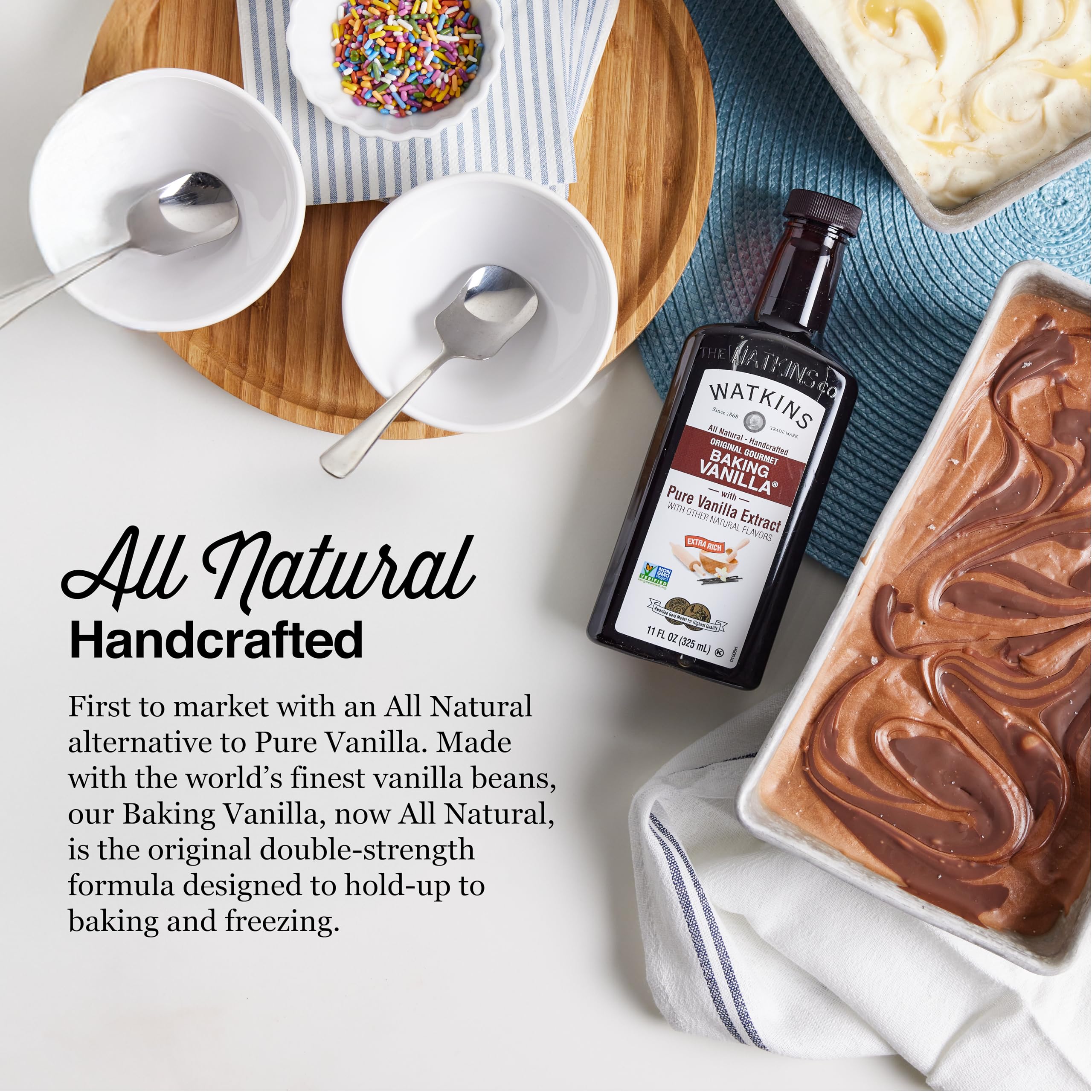 Watkins All Natural Original Gourmet Baking Vanilla, with Pure Vanilla Extract, 11 Fl Oz (Pack of 1) - Packaging May Vary - Image 3