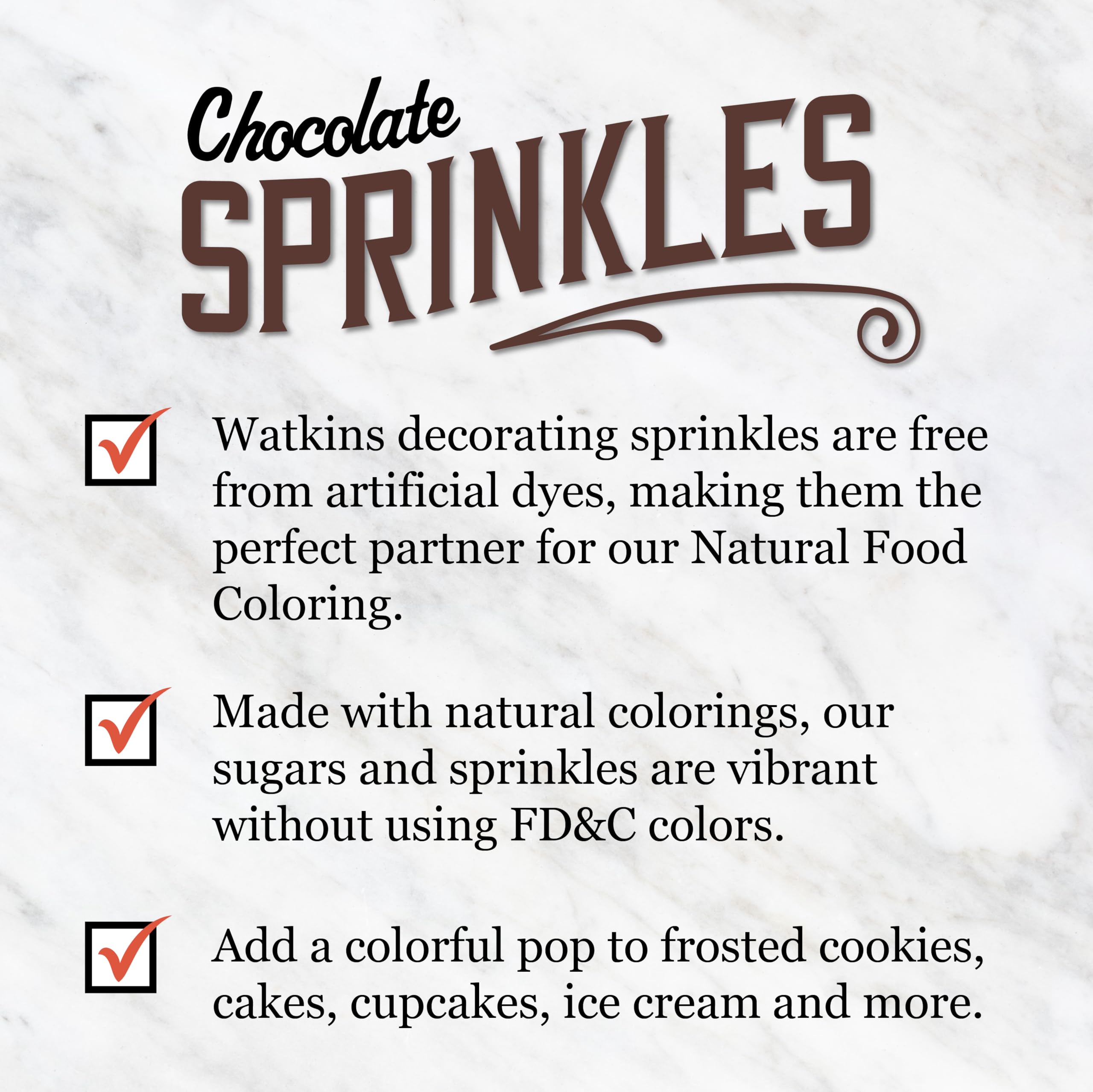 Watkins Chocolate Decorating Sprinkles, No Artificial Dyes, Kosher, 3.5 Ounce, 1-Pack - Image 6