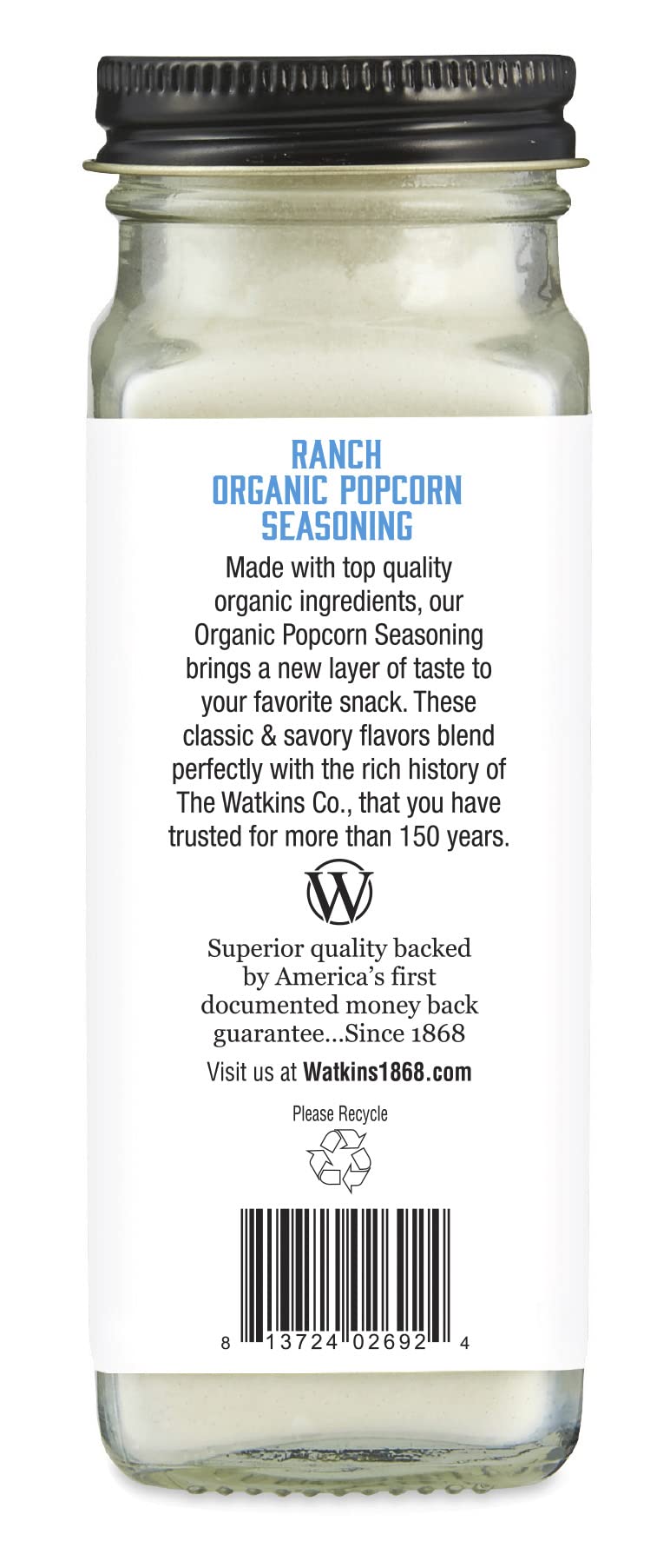 Watkins Gourmet Organic Ranch Popcorn Seasoning, 3.6 oz - Image 3