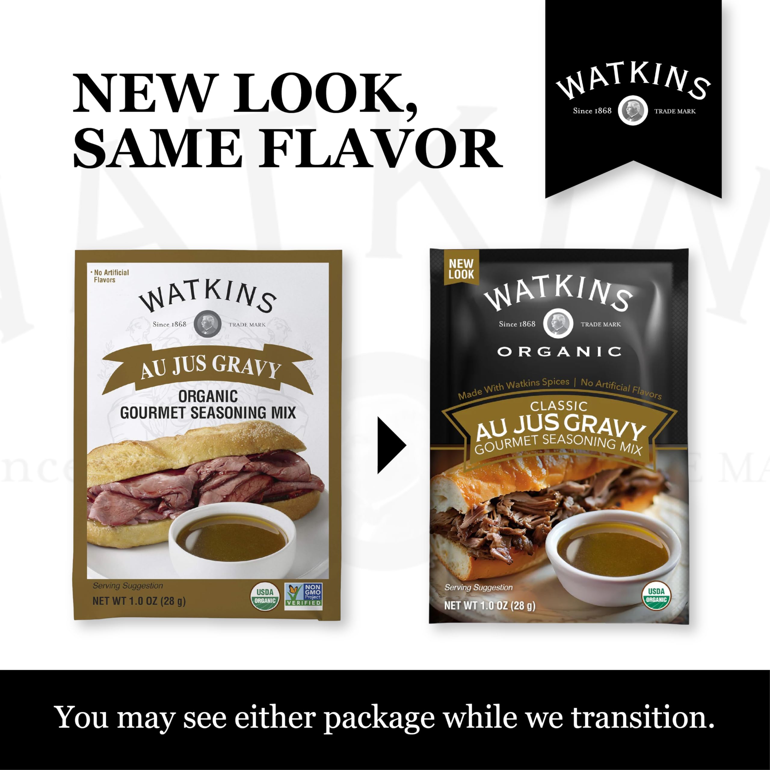 Watkins Organic Gourmet Seasoning Mix, Au Jus Gravy, 1.0 Oz. Pouch, 1 Count - Image 5