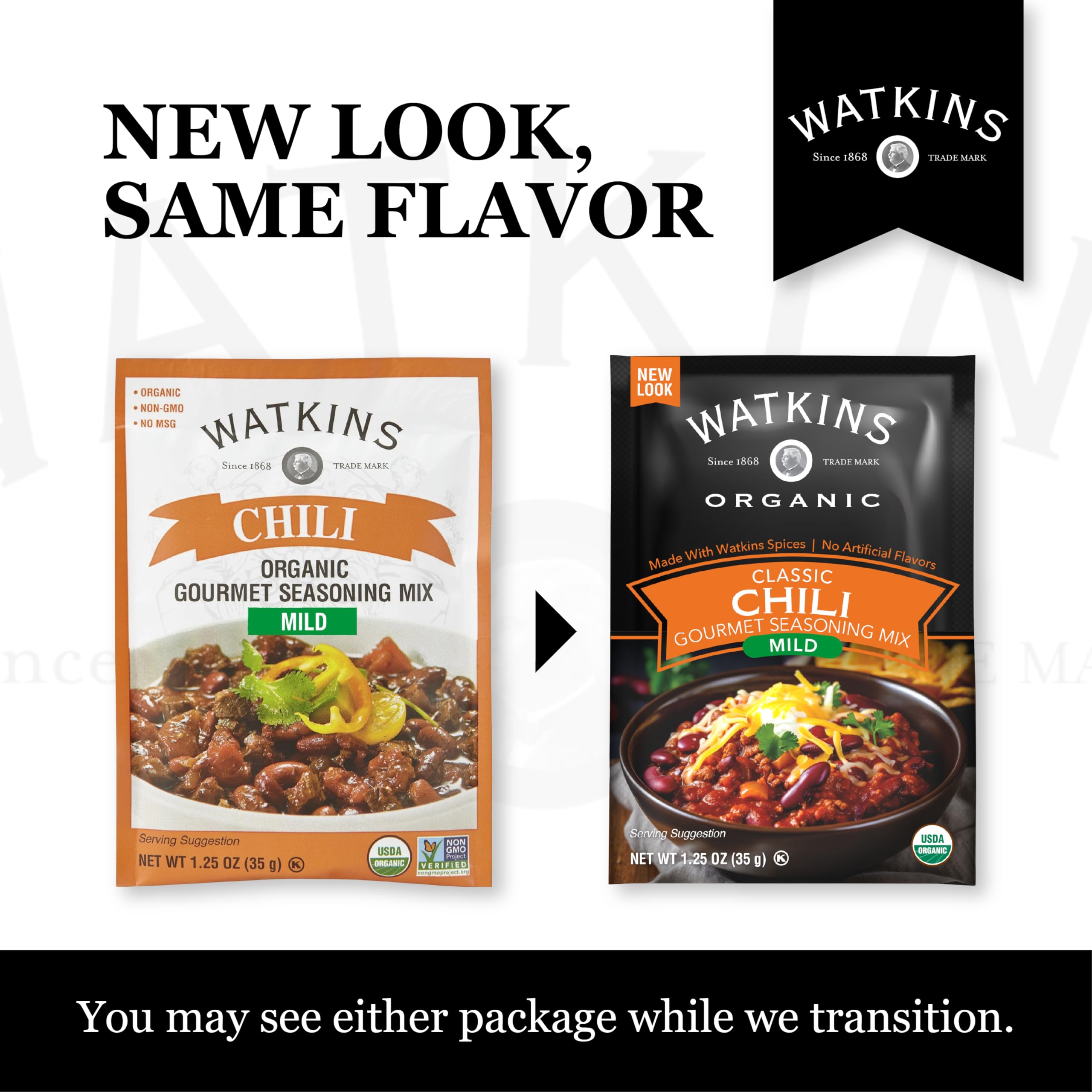 Watkins Organic Gourmet Seasoning Mix, Mild Chili, 1.25 Oz. Pouch, 1 Count - Image 5