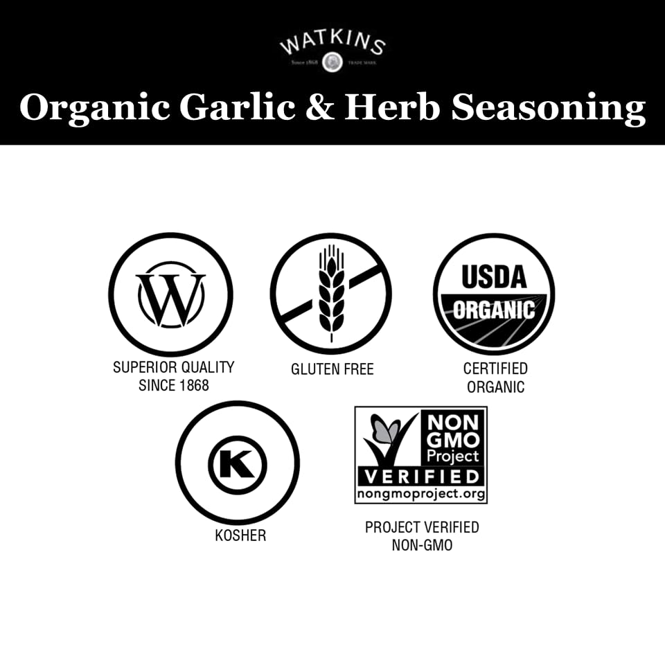 Watkins Organic Grilling Garlic & Herb Seasoning, 2.9 Oz, 3-Pack - Image 4