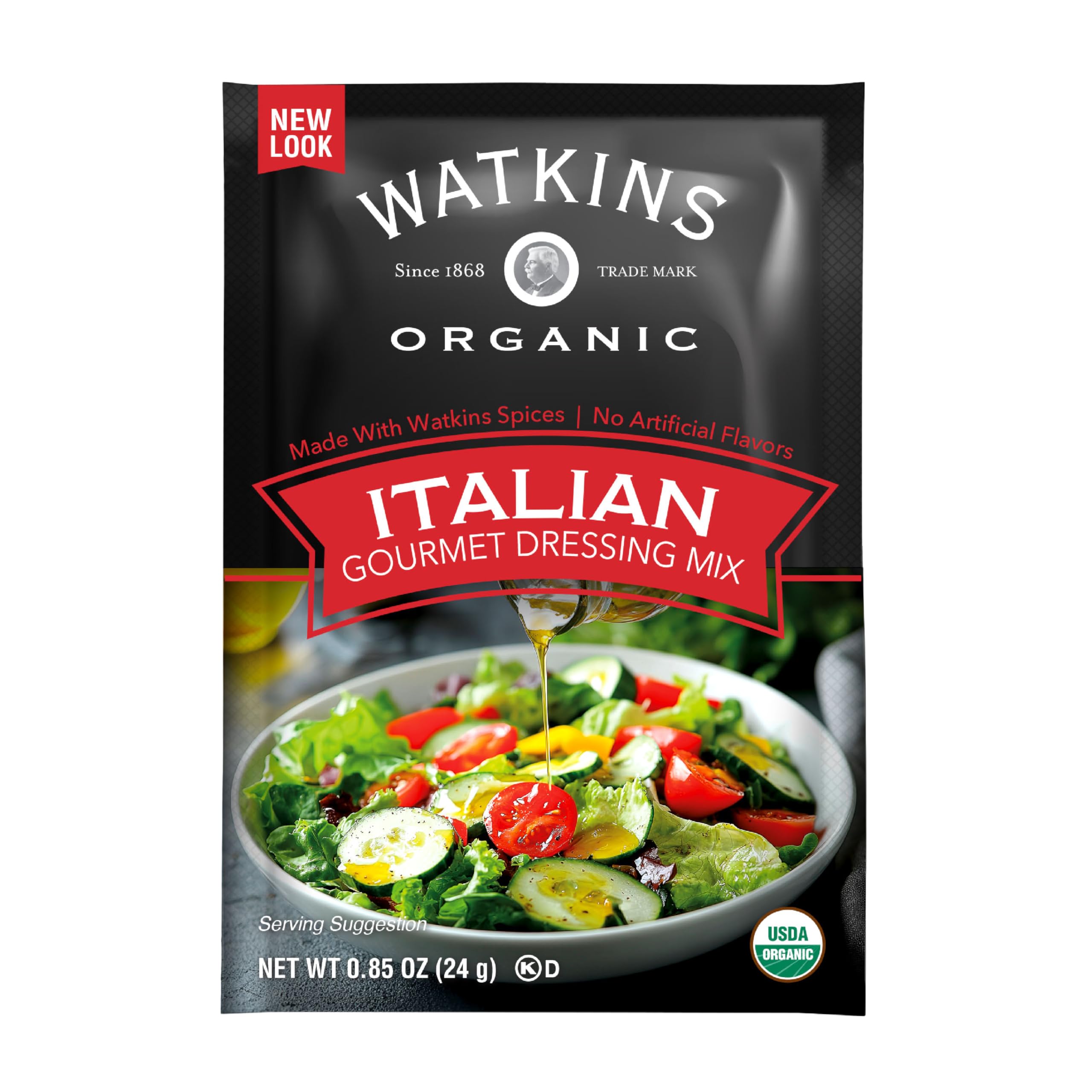 Watkins Organic Italian Salad Dressing Mix, 0.85 oz. Packets, 12-Pack - Image 3