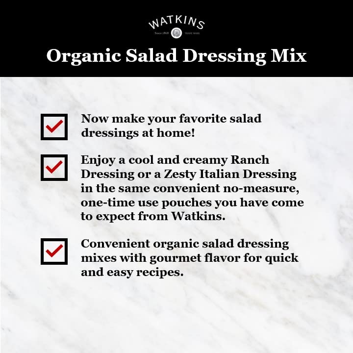 Watkins Organic Italian Salad Dressing Mix, 0.85 oz. Packets, 12-Pack - Image 6