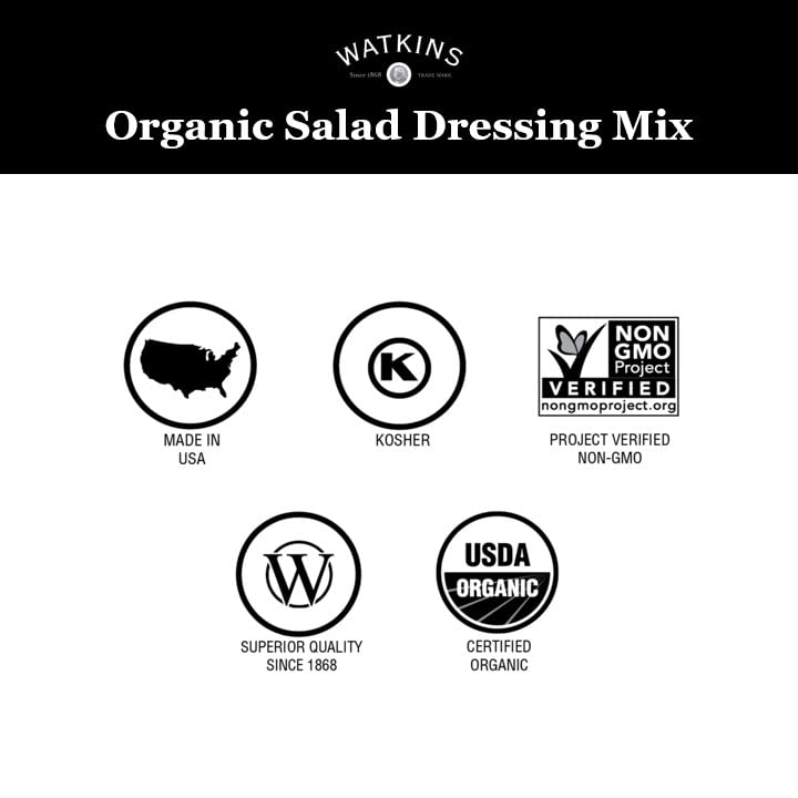Watkins Organic Italian Salad Dressing Mix, 0.85 oz. Packets, 12-Pack - Image 7