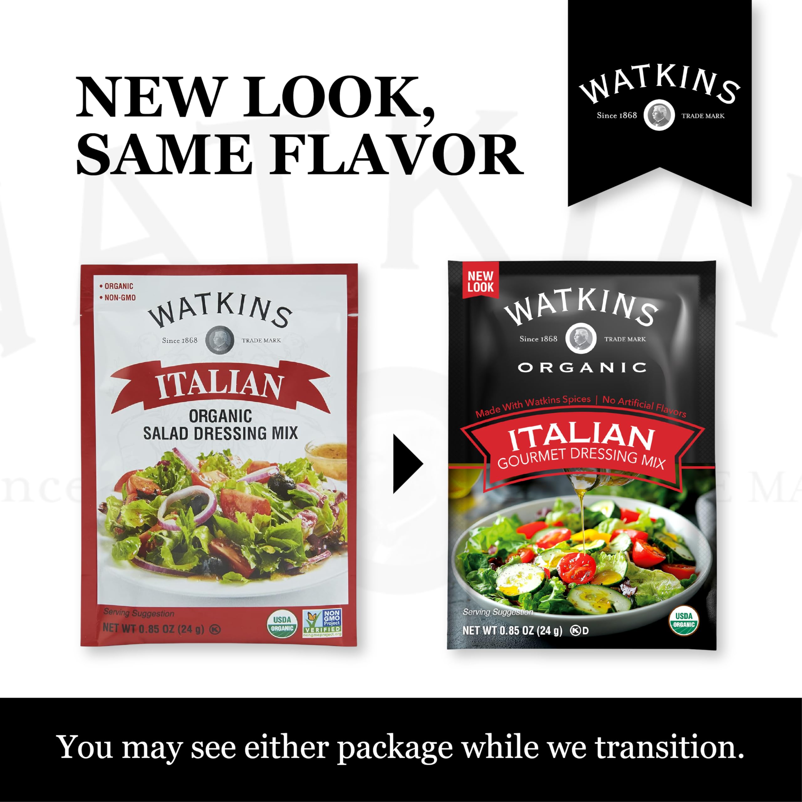 Watkins Organic Italian Salad Dressing Mix, 0.85 oz. Packets, 12-Pack - Image 8