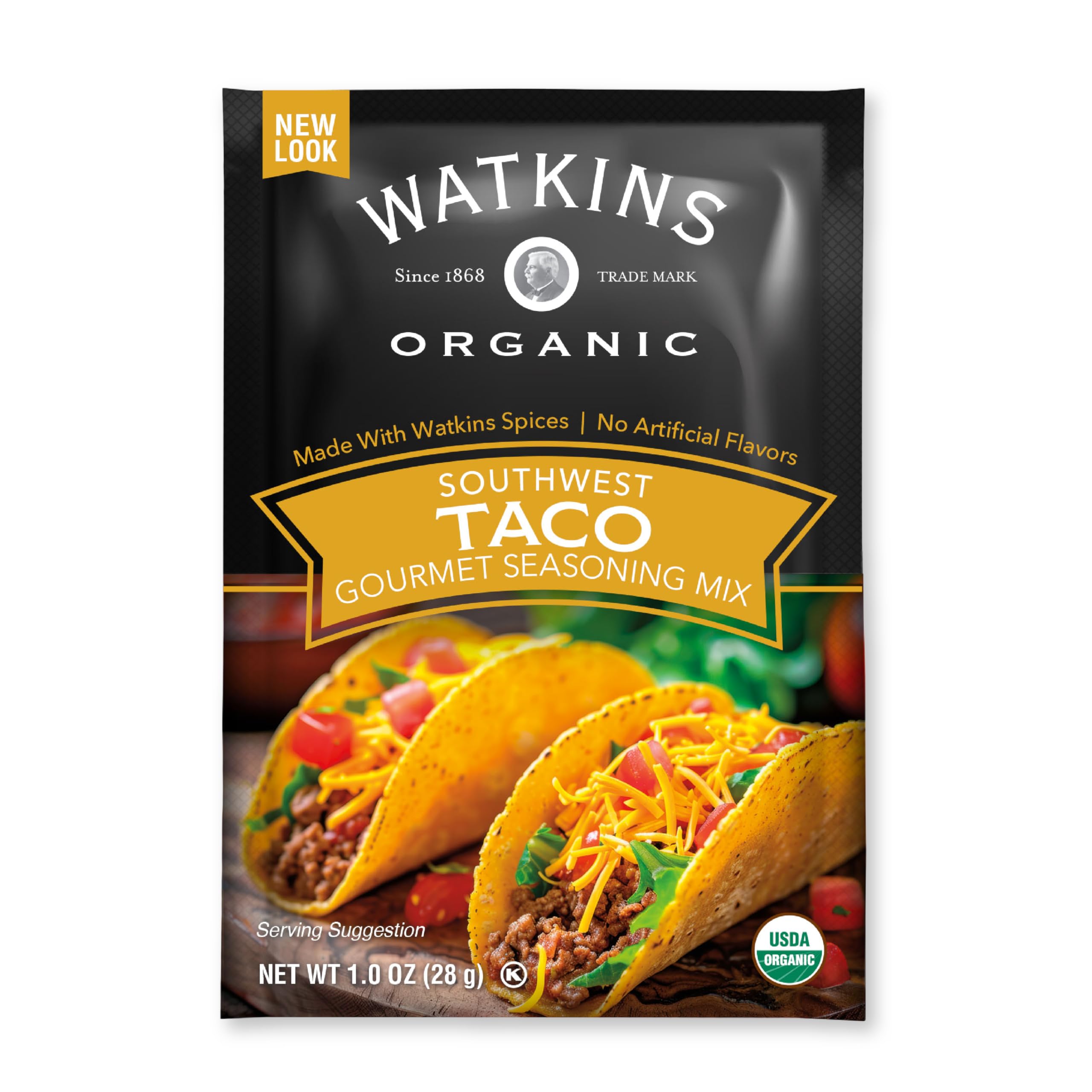 Watkins Organic Taco Gourmet Seasoning Mix, 1 oz. Packets,12 Count(Pack of 1) - Image 3
