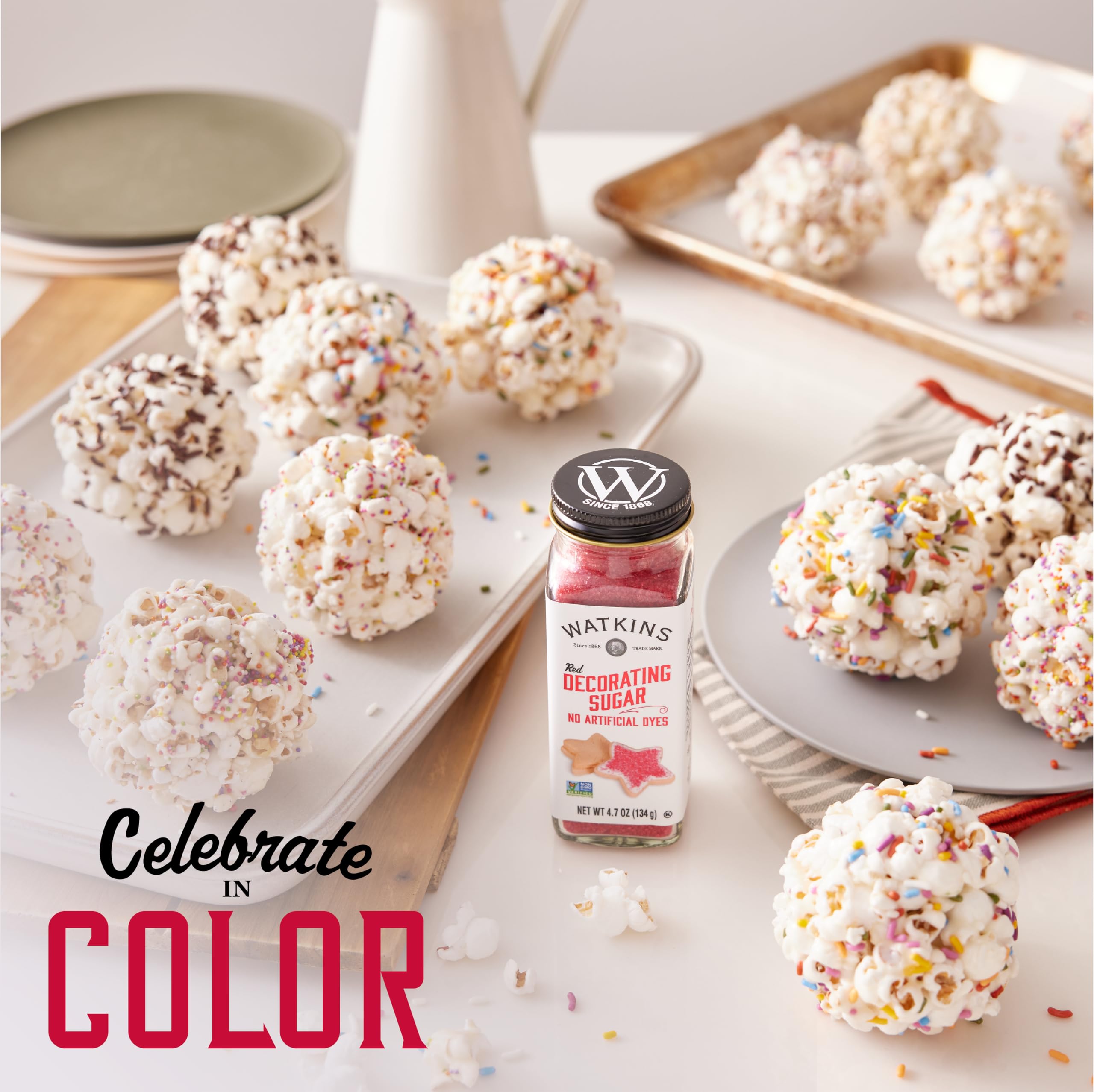 Watkins Red Decorating Sugar, 4.7 Ounce Jar, 3-Pack - Image 5