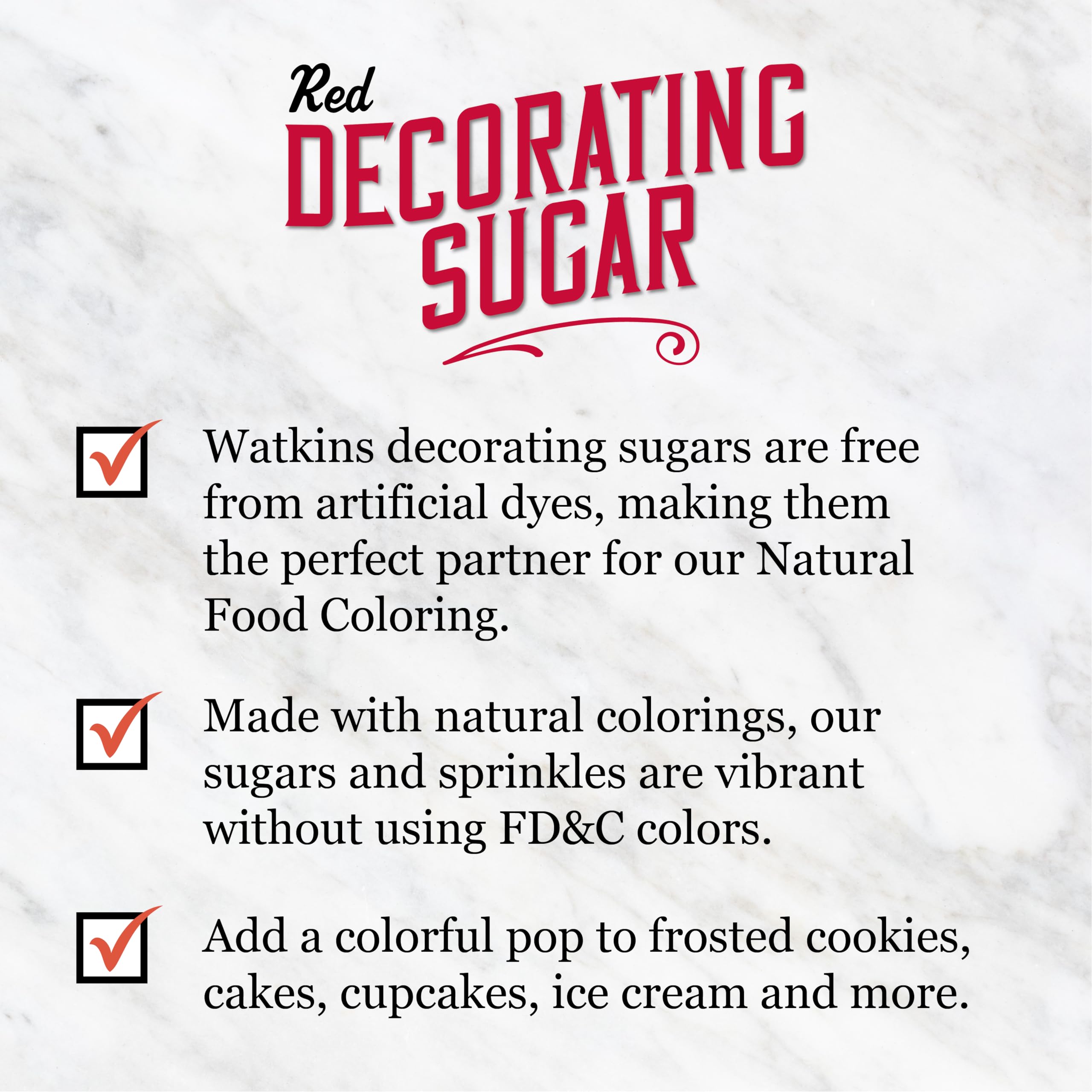 Watkins Red Decorating Sugar, 4.7 Ounce Jar, 3-Pack - Image 6